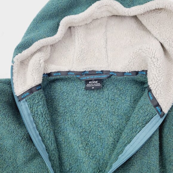 Kuhl Women's Green White Alfpaca Shop II Flight Hooded Fleece Jacket Size M - Picture 7 of 13
